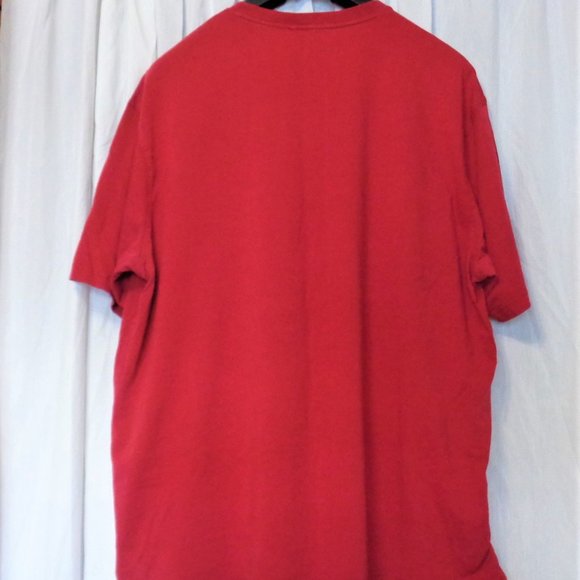 MENS 3XL RED COMFY POCKET TEE SHIRT RED HEAD CASUAL POCKET TEE - Picture 2 of 2